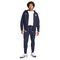 Nike Chelsea Tech Fleece Veste 2024-2025 Bleu Foncé Doré