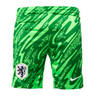 Kit de gardien de but à manches longues Nike Netherlands 2024-2026 vert pour enfants