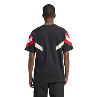 adidas Manchester United Originals T-Shirt 2024-2025 Noir Rouge Blanc