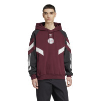 adidas Ajax Originals Sweat à Capuche 2024-2025 Bordeaux Blanc Noir