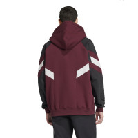 adidas Ajax Originals Sweat à Capuche 2024-2025 Bordeaux Blanc Noir