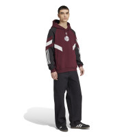 adidas Ajax Originals Sweat à Capuche 2024-2025 Bordeaux Blanc Noir