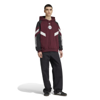 adidas Ajax Originals Sweat à Capuche 2024-2025 Bordeaux Blanc Noir
