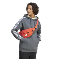 adidas Essentials Fleece Sweat à Capuche Gris Foncé Blanc