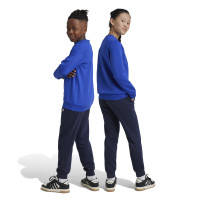 adidas Essentials Big Logo Fleece Survêtement Enfants Bleu Noir Blanc