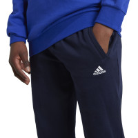 adidas Essentials Big Logo Fleece Survêtement Enfants Bleu Noir Blanc