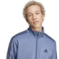 adidas Basic 3-Stripes Tricot Survêtement Full-Zip Bleu Bleu Foncé