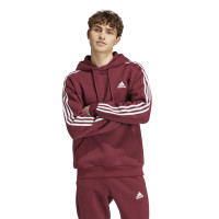adidas Essentials Fleece Sweat à Capuche Bordeaux Blanc