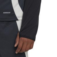 adidas Manchester United Survêtement 1/4-Zip Europe 2024-2025 Enfants Gris Foncé Noir Rouge Blanc