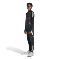 adidas Manchester United Pantalon d'Entraînement Europe 2024-2025 Enfants Gris Foncé Blanc Rouge