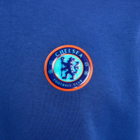 Nike Chelsea Club Sweat à Capuche 2024-2025 Bleu Bleu Clair Orange
