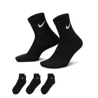 Nike Everyday Lightweight Chaussettes Cheville 3-Pack Noir Blanc