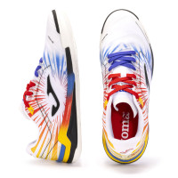 Joma Invicto Chaussures de Foot en Salle (IN) Blanc Rouge Bleu Jaune