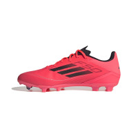 adidas F50 League Gras / Kunstgras Voetbalschoenen (MG) Felrood Zwart Zilver