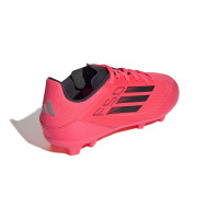 adidas F50 League Gras / Kunstgras Voetbalschoenen (MG) Kids Felrood Zwart Zilver