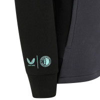 Gilet de voyage Castore Feyenoord 2024-2025 pour enfants noir gris foncé