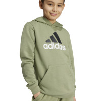 adidas Essentials Big Logo Survêtement à Capuche Jogging Enfants Vert Olive Noir Blanc