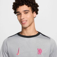 Nike Chelsea Pre-Match Maillot d'Entraînement 2024-2025 Gris Noir Rose