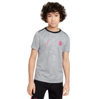 Nike Chelsea Pre-Match Maillot d'Entraînement 2024-2025 Enfants Gris Noir Rose