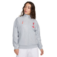 Nike Liverpool Anthem Veste d'Entraînement Full-Zip 2024-2025 Femmes Gris Clair Rouge