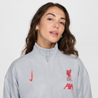 Nike Liverpool Anthem Veste d'Entraînement Full-Zip 2024-2025 Femmes Gris Clair Rouge