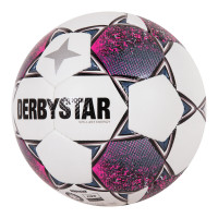 Ballon de football Derbystar Brillant Energy, taille 5, blanc, rose, noir