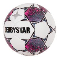 Ballon de football Derbystar Brillant Energy, taille 5, blanc, rose, noir