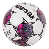 Ballon de football Derbystar Brillant Energy, taille 5, blanc, rose, noir