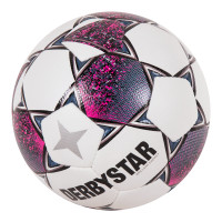 Ballon de football Derbystar Brillant Energy, taille 5, blanc, rose, noir