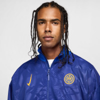 Nike Inter Milan Anthem Veste d'Entraînement Full-Zip 2024-2025 Bleu Foncé Bleu Doré
