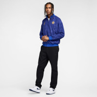 Nike Inter Milan Anthem Veste d'Entraînement Full-Zip 2024-2025 Bleu Foncé Bleu Doré