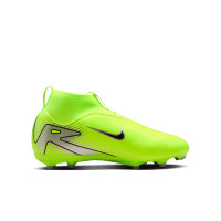 Nike Zoom Mercurial Superfly 10 Academy Gazon Naturel Artificiel Chaussures de Foot (MG) Enfants Néon Jaune Noir Argenté