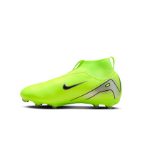 Nike Zoom Mercurial Superfly 10 Academy Gazon Naturel Artificiel Chaussures de Foot (MG) Enfants Néon Jaune Noir Argenté