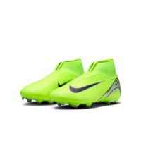 Nike Zoom Mercurial Superfly 10 Academy Gazon Naturel Artificiel Chaussures de Foot (MG) Enfants Néon Jaune Noir Argenté