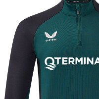 Castore Feyenoord Trainingstrui 1/4-Zip 2024-2025 Donkergroen Zwart