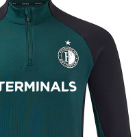 Castore Feyenoord Trainingstrui 1/4-Zip 2024-2025 Donkergroen Zwart