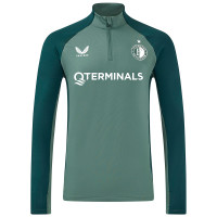Haut d'entraînement Castore Feyenoord 1/4-Zip 2024-2025 Vert clair Vert foncé