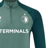 Haut d'entraînement Castore Feyenoord 1/4-Zip 2024-2025 Vert clair Vert foncé