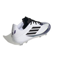adidas F50 Messi League Gras / Kunstgras Voetbalschoenen (MG) Wit Paars Zwart