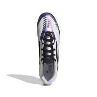 adidas F50 Messi League Gras / Kunstgras Voetbalschoenen (MG) Wit Paars Zwart