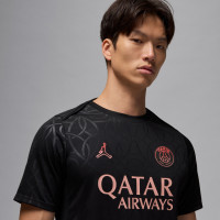 Nike Paris Saint-Germain x Jordan Pre-Match Maillot d'Entraînement 2024-2025 Noir Rouge Rose