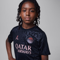 Nike Paris Saint-Germain x Jordan Pre-Match Maillot d'Entraînement 2024-2025 Enfants Noir Rouge Rose