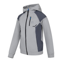 Cruyff Elite Jack Hooded Kids Grijs Donkergrijs Blauw