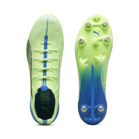 PUMA Ultra 5 Ultimate Crampons Vissés Chaussures de Foot (SG) Vert Bleu Noir Blanc
