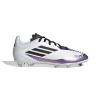 adidas F50 Messi League Gras / Kunstgras Voetbalschoenen (MG) Kids Wit Paars Zwart