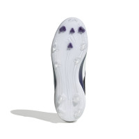 adidas F50 Messi League Gras / Kunstgras Voetbalschoenen (MG) Kids Wit Paars Zwart