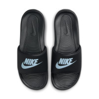 Nike Victori One Claquettes Noir Bleu Clair