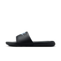 Nike Victori One Claquettes Noir Bleu Clair