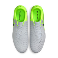 Nike Phantom GX II Academy Crampons Vissés Chaussures de Foot (SG) Anti-Clog Néon Jaune Argenté Noir