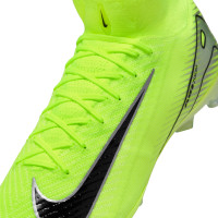 Nike Zoom Mercurial Superfly 10 Elite Gazon Artificiel Chaussures de Foot (AG) Néon Jaune Noir Argenté